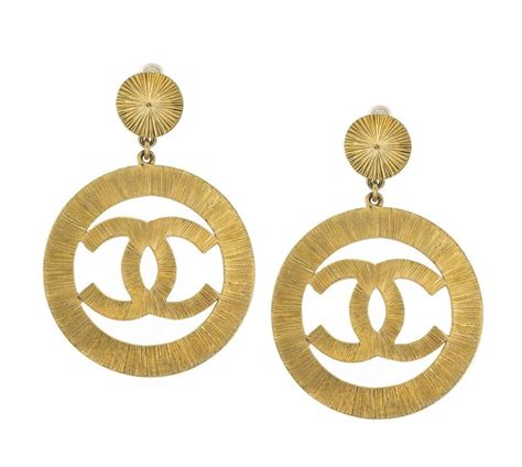 vintage gold chanel earrings